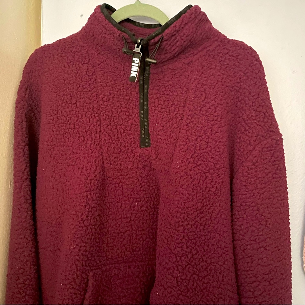 Victoria Secret Pink Sherpa Half Zip